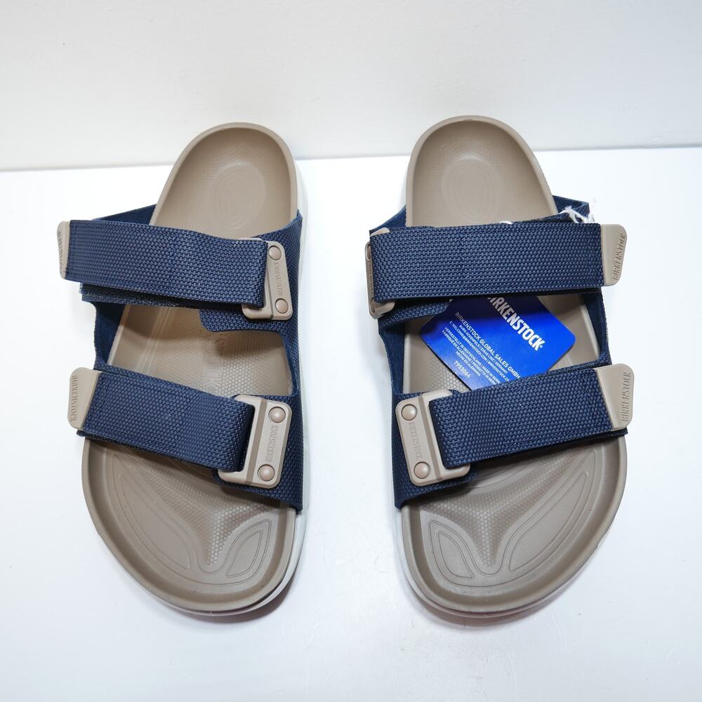 New Birkenstock Atacama Birko-Flor Sandal Navy Tan Mens Size 8/8.5 EU 41 - Picture 2 of 6